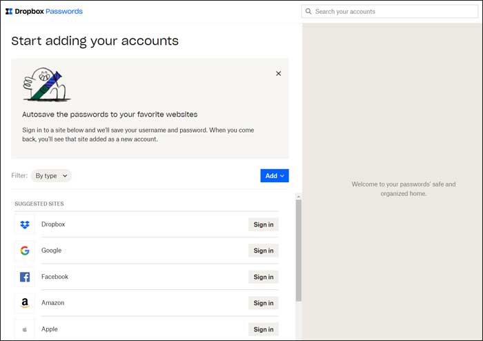 How to Configure and Use Dropbox Passwords to Store Your Website Login Information