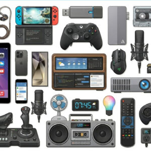 Multiple types of electronic gadgets