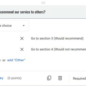 How to Configure Go to Section Based on Answer Questions in Google Forms