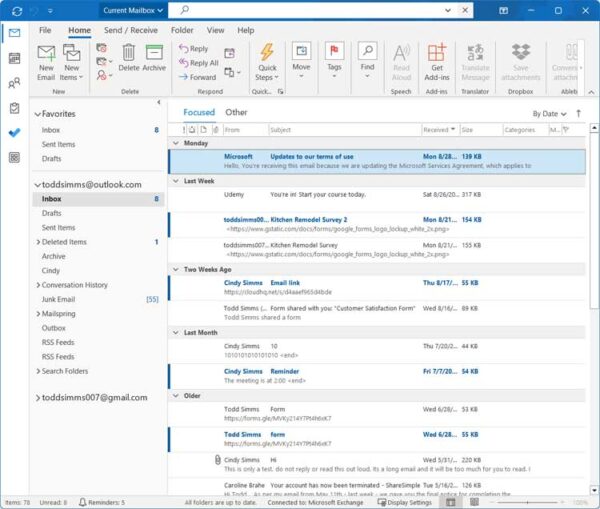 Use The Unread Search Filter And Unread Mail Search Folder To Find