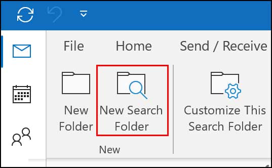 Outlook new search folder