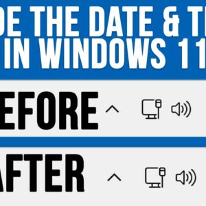 How to Hide the Date and Time on the Windows 11 Taskbar