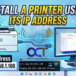 Install a printer using its IP address
