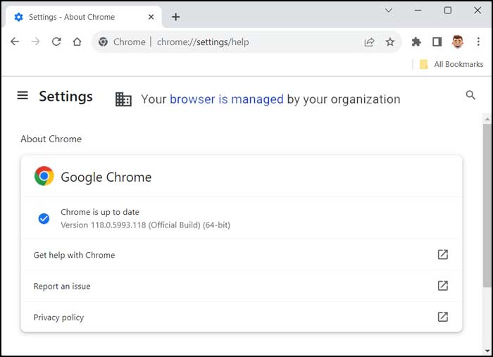 How to Remove the Your Browser is Managed by Your Organization Message in the Google Chrome Settings