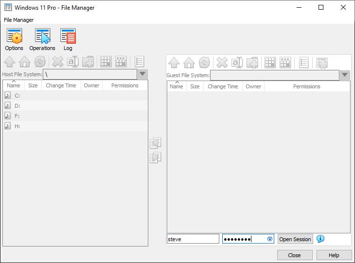 VirtualBox File Manager
