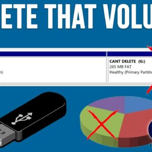 Remove a volume on a flash drive that cant be deleted.