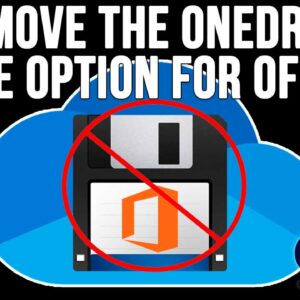 Remove the OneDrive Save Option from your Office Applications