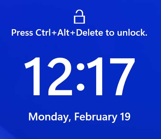 Windows Home Ctrl+Alt+Delete login