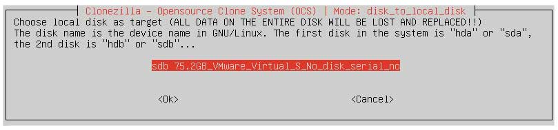 Now you will choose the destination drive which will be the blank\empty disk or at least a disk that you don’t mind having wiped out.