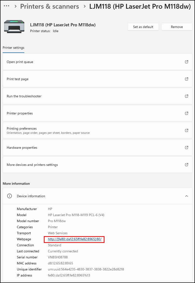 Windows 11 settings app devices & Bluetooth