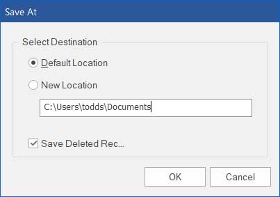 Save repaired database