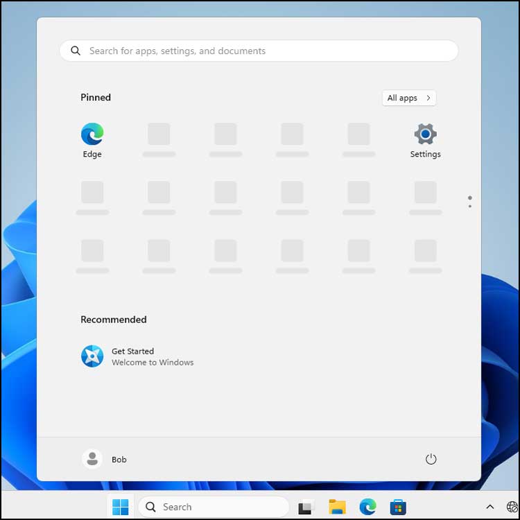 Windows 11 blank start menu