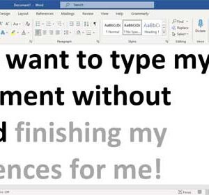 How to Turn Off the Predictive (Suggested) Text Feature in Microsoft Word