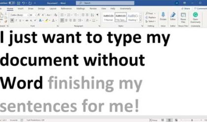 How to Turn Off the Predictive (Suggested) Text Feature in Microsoft Word