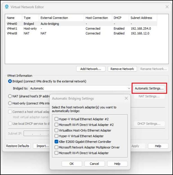 How to Fix the Bridged Connection Not Working Issue in VMware Workstation