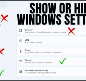How to Show or Hide Specific Windows Settings