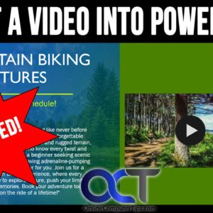 Placing a video into a Microsoft PowerPoint slideshow file