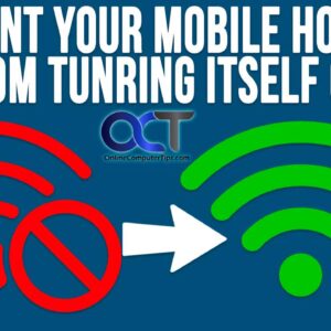 Mobile hotspot always stay on