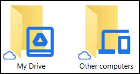 Google Drive local folders