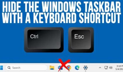 How to Hide the Windows Taskbar Using a Shortcut Key