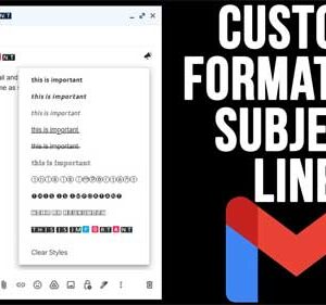 How to Apply Custom Formatting to the Subject Line in Gmail Emails