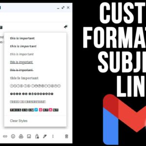 How to Apply Custom Formatting to the Subject Line in Gmail Emails