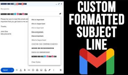 How to Apply Custom Formatting to the Subject Line in Gmail Emails
