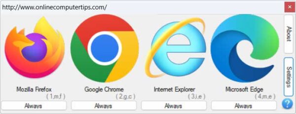 Setup an Option to Choose Which Browser is to be Used for Opening ...