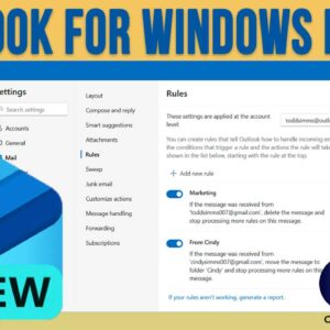 How to Configure Rules in the New Outlook for Windows Email Client
