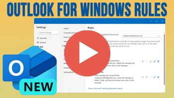 Video - How to Configure Rules in the New Outlook for Windows Email Client