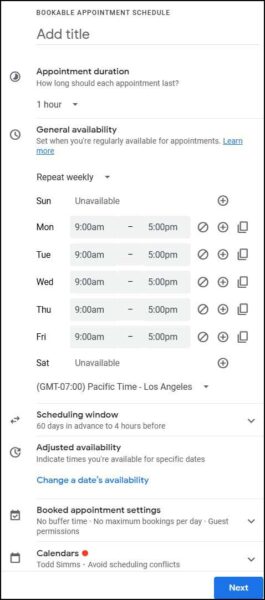 How to Use the Google Calendar Appointment Schedule and Booking Feature