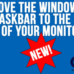 Windows 11 taskbar on the side