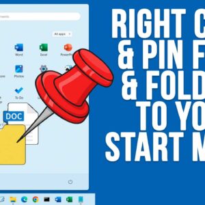 Create a Right Click Pin to Start Option to Pin Files & Folders to Your Start Menu