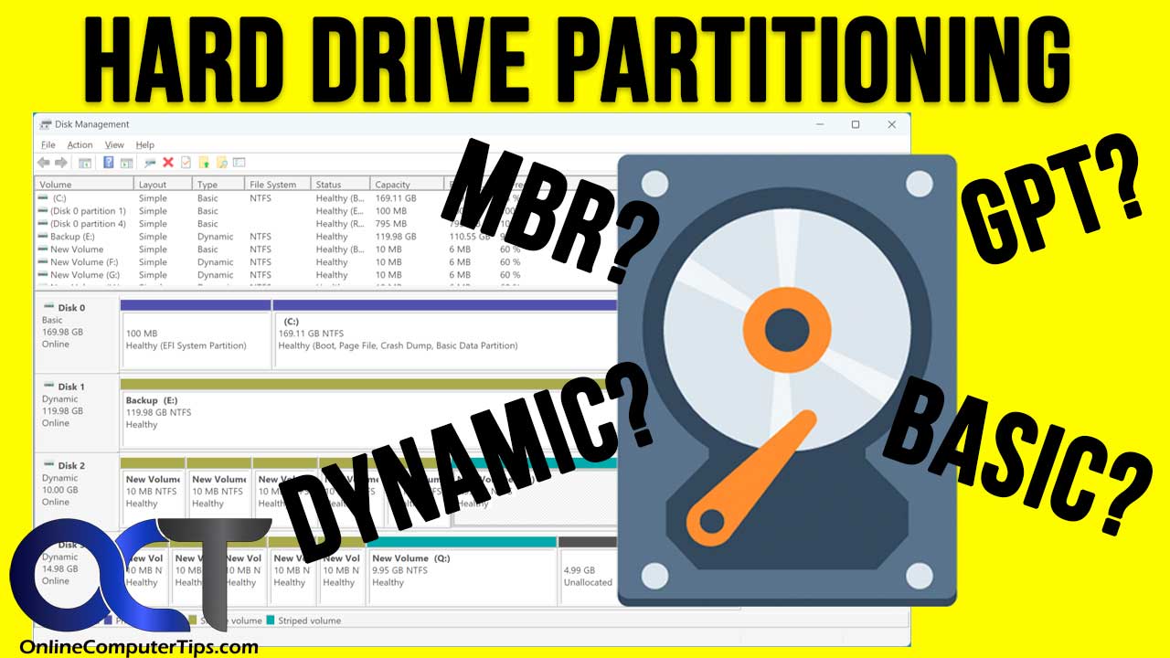 Hard Drive Partitioning - MBR vs. GPT and Basic vs. Dynamic Disks ...
