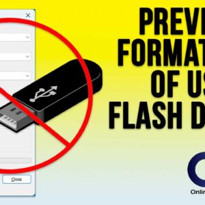 Preventing a flash drive from being formatted