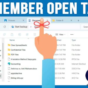 Make Windows File Explorer Remember Open Tabs on Reboot Or Login