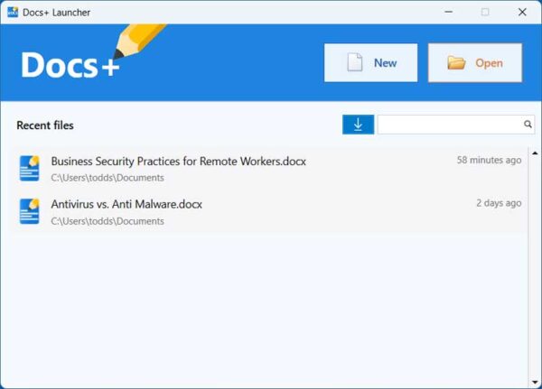 Open, Edit, Create and Save Microsoft Word Documents for Free with Docs+