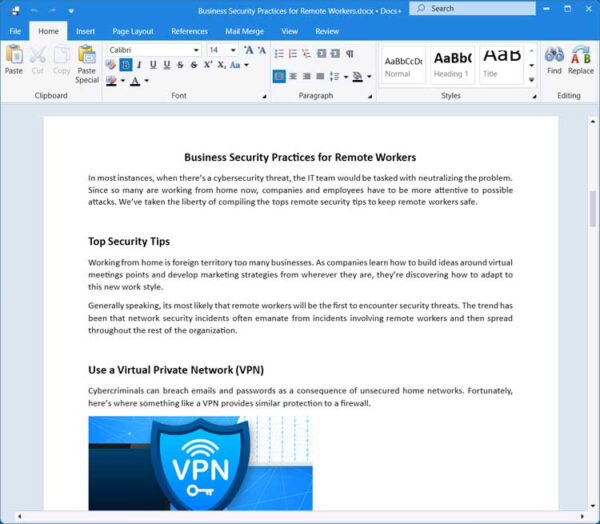 Open, Edit, Create and Save Microsoft Word Documents for Free with Docs+