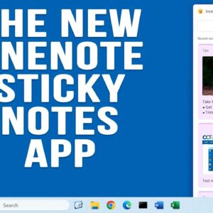 The New OneNote Windows Sticky Notes App