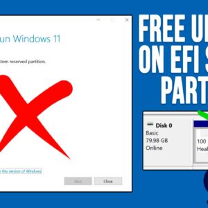 Free Up Space on a GPT Configured EFI System Partition so You Can Upgrade Your PC