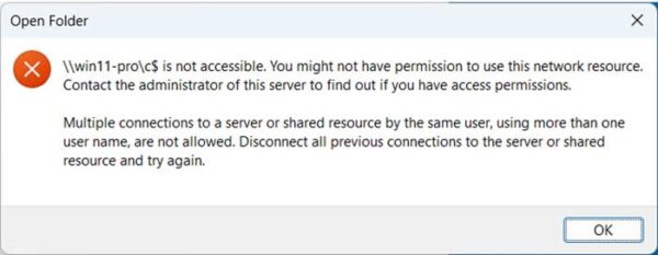 Access Hidden Windows 11 Admin Shares (Fix Access Denied)