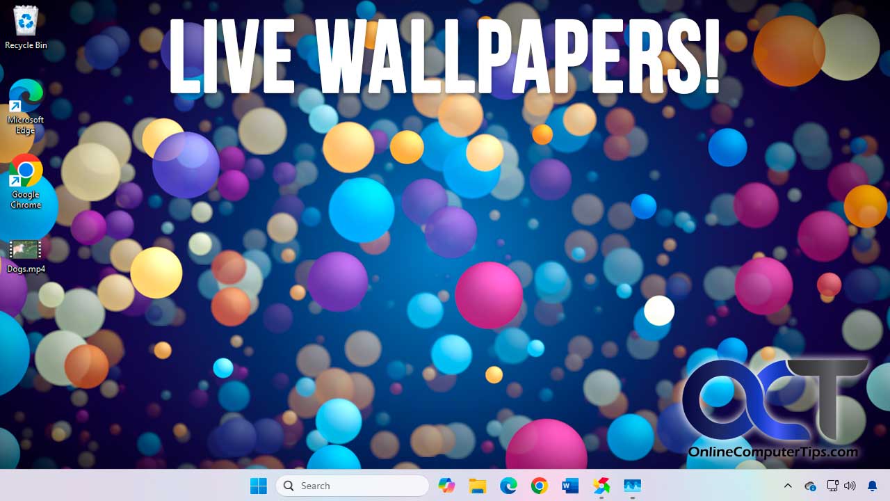 Add Animated Live Desktop Wallpapers in Windows - Online Computer Tips