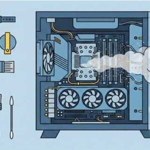 Cleaning the inside of a computer case