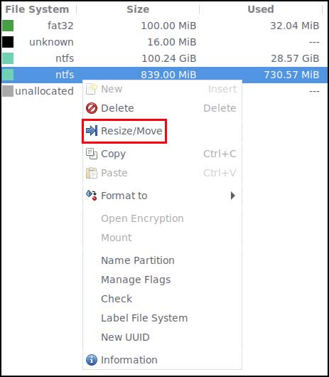 Move a Partition Out of the Way to Extend a Hard Drive Volume
