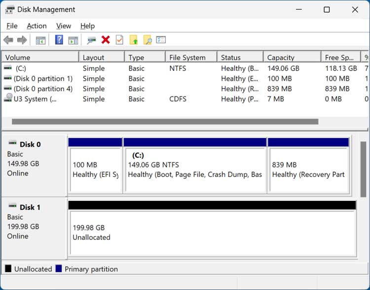 Windows Disk Management
