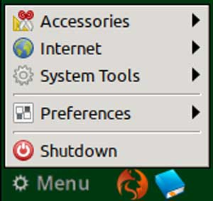 Foxclone shutdown restart menu