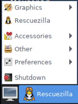 Rescuezilla shutdown reboot