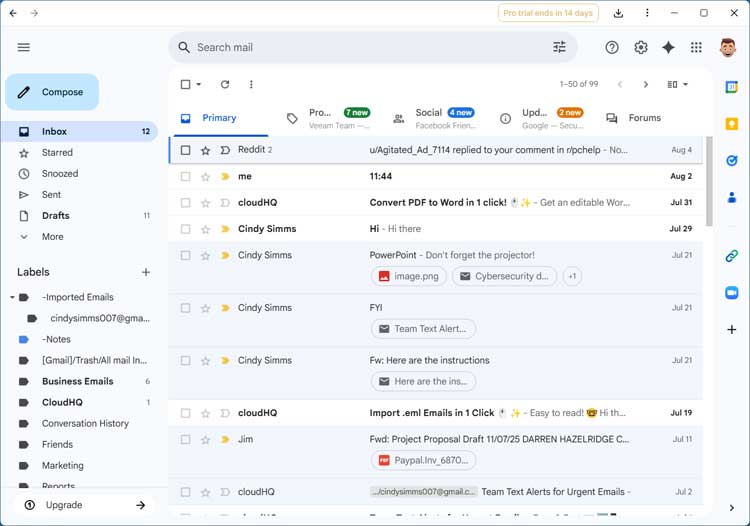 Meru - The Free Gmail Desktop Application