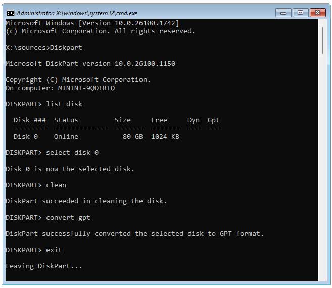 Diskpart Convert Your Hard Drive from MBR to GPT During the Windows 11 Installation Process