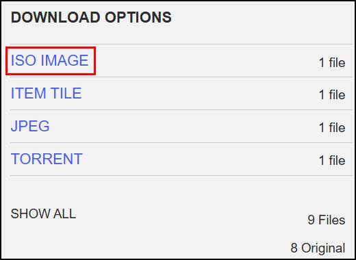 Download ISO file